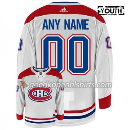 Montreal Canadiens Custom Adidas Wit Authentic Shirt - Kinderen